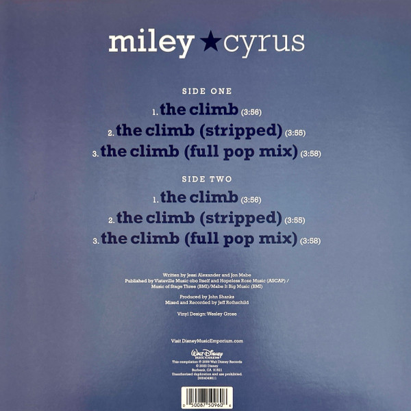 Miley Cyrus - The Climb (Limited Edition, Blue Opaque)