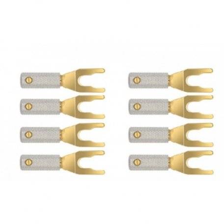 Wireworld Set of 8 Uni-Term Gold Spades w/Sockets