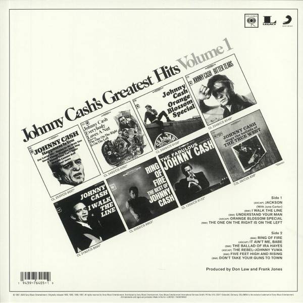 Johnny Cash ‎- Greatest Hits Volume 1