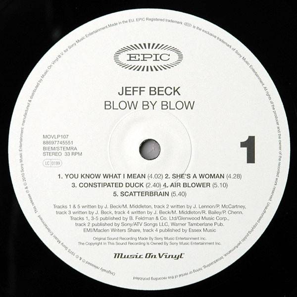Jeff Beck ‎- Blow By Blow (180gr, Music on Vinyl)