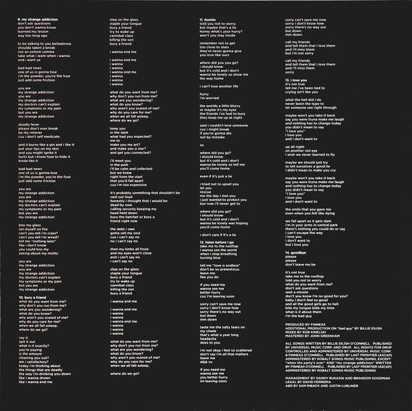 Billie Eilish ‎- When We All Fall Asleep, Where Do We Go?