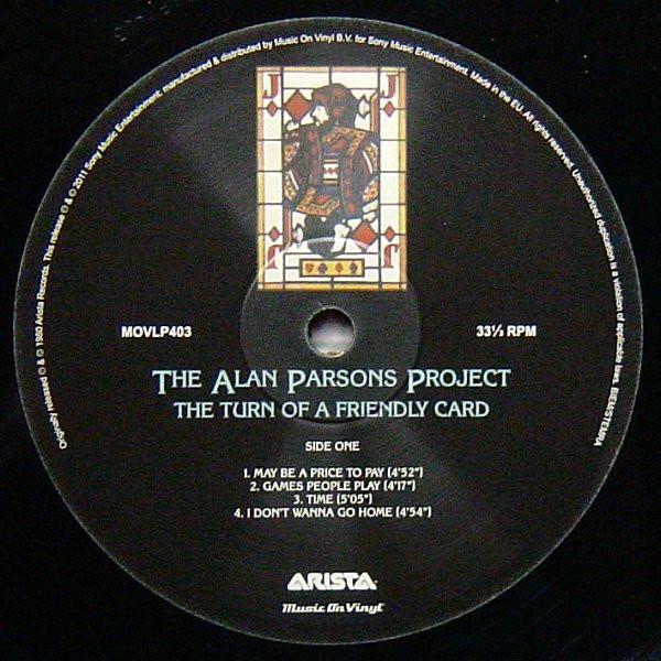 The Alan Parsons Project - The Turn Of A Friendly Card (Music On Vinyl, 180 g)