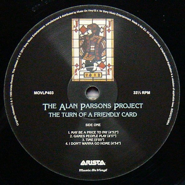 The Alan Parsons Project - The Turn Of A Friendly Card (Music On Vinyl, 180 g)