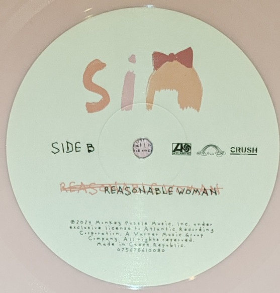 Sia - Reasonable Woman (Gimme Love Baby Pink Vinyl)