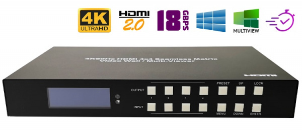 HDMI 2.0 матрица 4x4 Dr.HD MA 446 SM