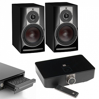 Dali Rubicon 2 C black high gloss + DALI Sound Hub + BluOS Module