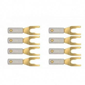 Wireworld Set of 8 Uni-Term Gold Spades w/Sockets