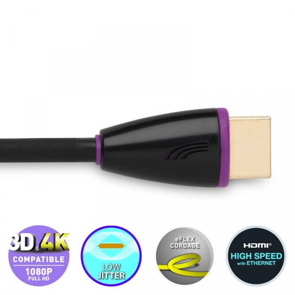 QED (QE5017) Profile eFlex HDMI Blk, 3m